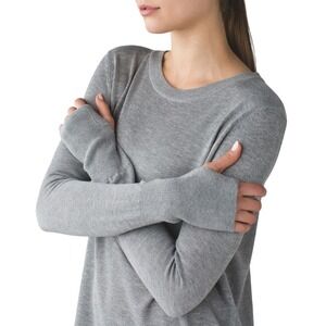 Lululemon Bring It Backbend Sweater,Heathered Medium Grey, Size Large